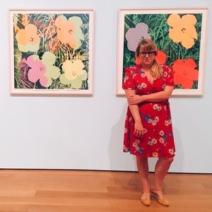 Floral Wrap Dress w/ Necklace